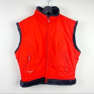 Obermeyer Reversible Suede Winter Vest Orange